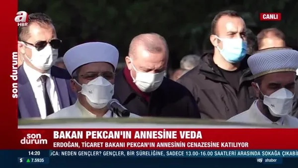 Cumhurbaşkanı Erdoğan Ticaret Bakanı Ruhsar Pekcan'ın annesi İhsan Kadaifci'nin cenaze namazına katıldı | Video