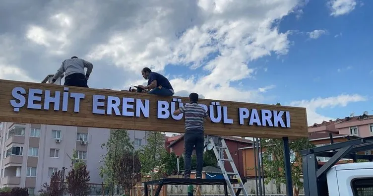 Üsküdar’daki Şehit Eren Bülbül Parkı’nın son hazırlıkları tamamlandı
