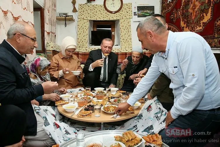 Cumhurbaşkanı Erdoğan, iftarını o aileyle beraber açtı