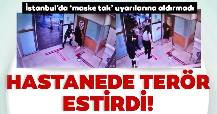 İstanbul’da hastanede sinir krizi geçiren kadın polislere saldırdı