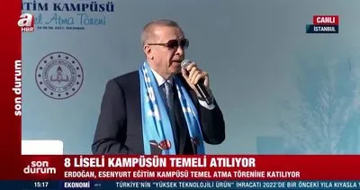 Son Dakika: Başkan Erdoğan’dan Esenyurt Eğitim Kampüsü Temel Atma Töreni’nde önemli açıklamalar | Video