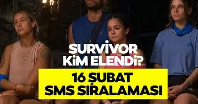 Survivor kim elendi, kim gitti? Dünkü SMS sıralaması ile 16 Şubat 2022 Survivor elenen yarışmacı kim, hangi isim oldu? İşte veda eden o yarışmacı