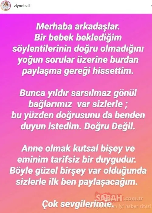 Ziynet Sali ile eşi Erkan Erzurumlu bebek mi bekliyor? Hayranlarına sosyal medyadan böyle duyurdu!