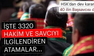 Son dakika haber: HSK’dan dev kararname! 3320 hakim ve savcıların görev yeri değişti