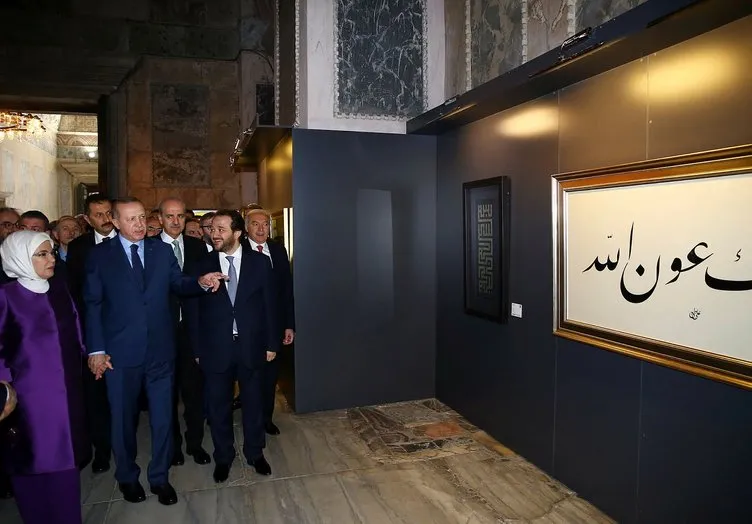 Cumhurbaşkanı Erdoğan'ın Yeditepe Bienali açılışından yansıyan kareleri