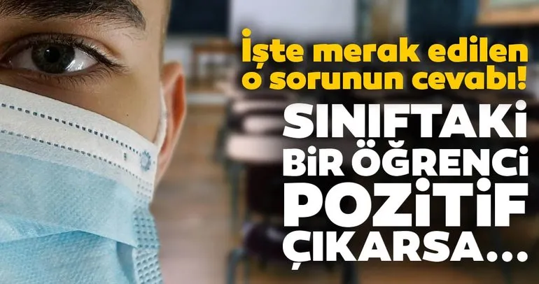 Son dakika: Okullarda korona virüs süreci nasıl yönetilecek? Sınıfta pozitif öğrenci çıkarsa...