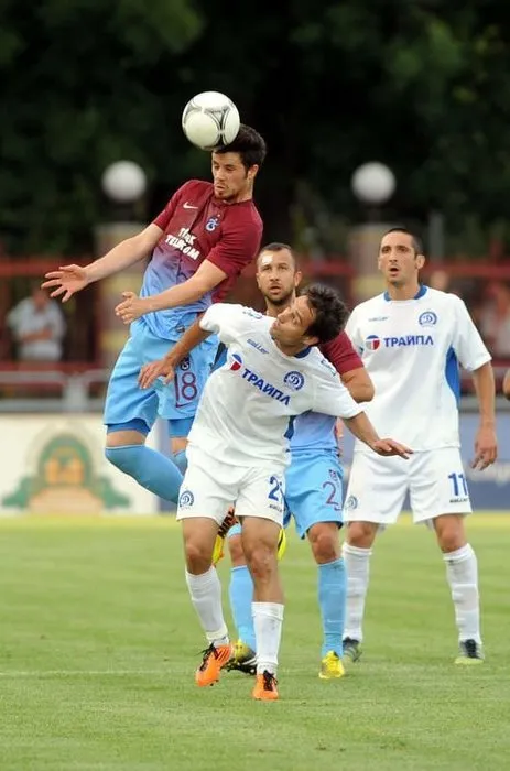 Dinamo Minsk-Trabzonspor maçından kareler