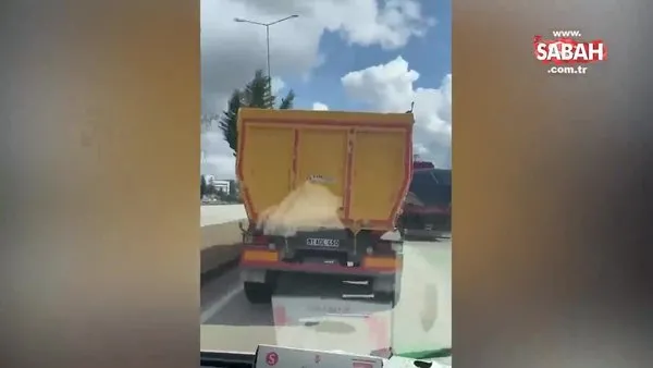 Görüntü Düzce’den! Kamyon sürücüsü ambulansa dakikalarca yol vermedi