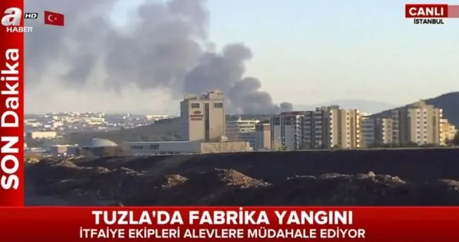 Son dakika: Tuzla’da fabrikada yangını