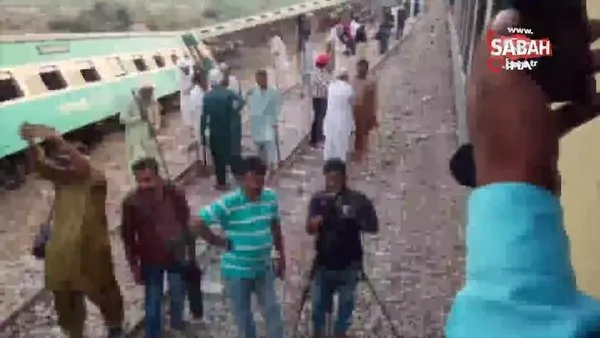 Pakistan'da yolcu treni raydan çıktı: 1 ölü, 40 yaralı | Video