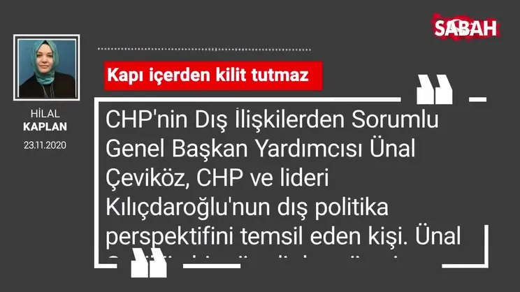Hilal Kaplan 'Kapı içerden kilit tutmaz'