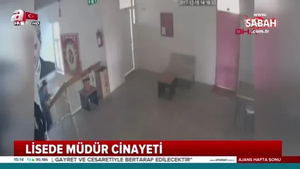 İzmir'de okul müdürünün 16 yaşındaki öğrenci tarafından öldürülme anı kamerada