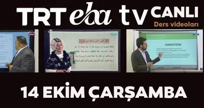 TRT EBA TV canlı izle! 14 Ekim 2020 Çarşamba ’Uzaktan Eğitim’ Ortaokul, İlkokul, Lise kanalları canlı yayın | Video
