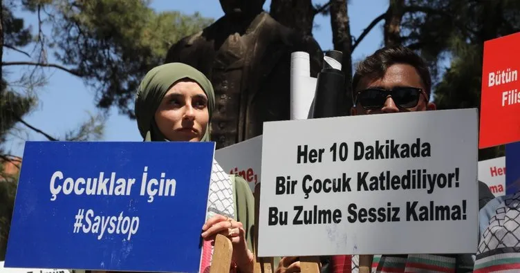 AK Parti İzmir Gençlik Kolları Üniversiteler Teşkilatı’ndan İsrail protestosu