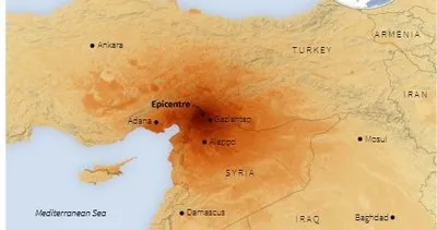 Reuters’tan depremin haritası! Renklerdeki ayrıntı felaketin boyutunu gözler önüne serdi