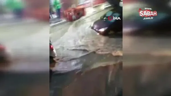 Eskişehir'de sağanak nedeniyle yollar göle döndü, giriş katları su bastı | Video