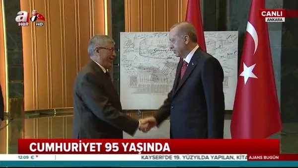 Cumhurbaşkanı Erdoğan, Cumhuriyetimizin 95. Yıldönümü tebriklerini kabul etti