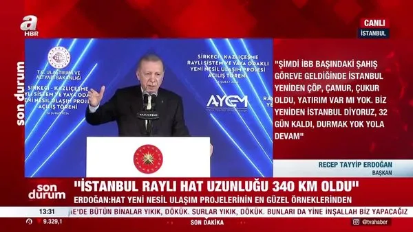 Sirkeci-Kazlıçeşme hattı açıldı! Başkan Erdoğan duyurdu: 