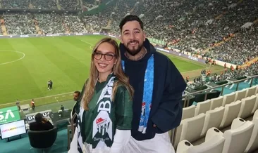 DJ Mahmut Orhan ve sevgilisi Bursaspor tribününde! İlk kez stadyuma giden güzel modelden şaşırtan paylaşım