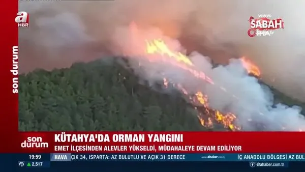 Son dakika: Kütahya'da orman yangını çıktı! | Video