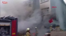 Çekmeköy’de 3 katlı binada yangın