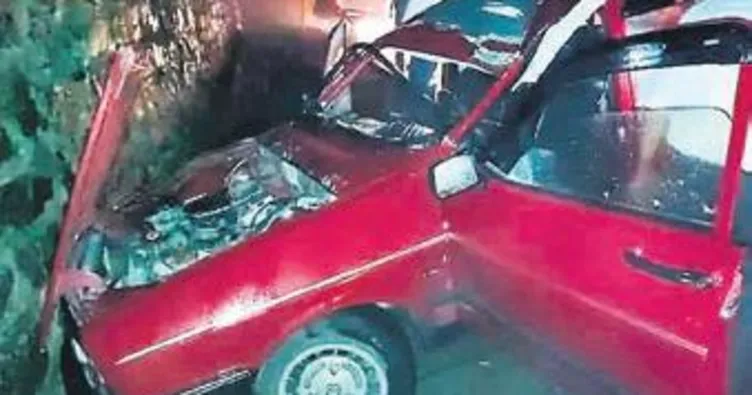 Araca çarpan taş ölüme neden oldu