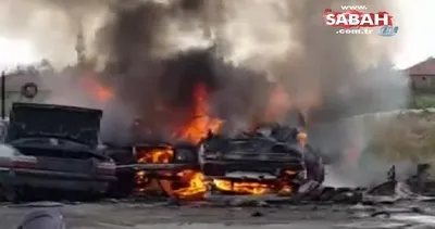 Hurda araçlar kül oldu