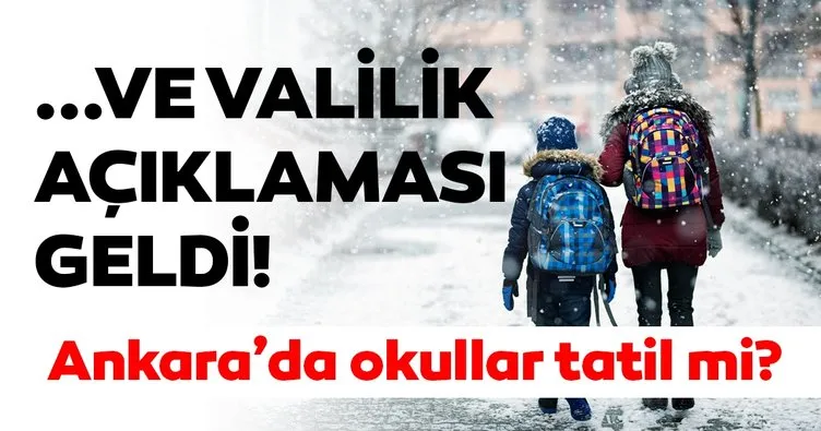 Son dakika haberi: Ankara Valisi Vasip Şahin’den kar tatili açıklaması! 7 Ocak Salı bugün Ankara’da okullar tatil mi?