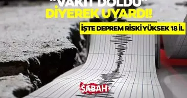 ’’Vakit doldu’’ diyerek uyardı! Deprem riski en yüksek 18 ili tek tek açıkladı: Marmara depremi yakın mı?