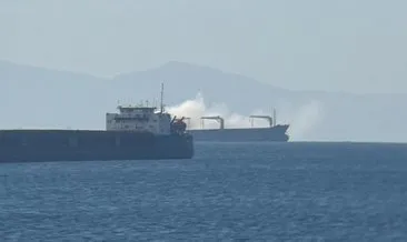 Pendik açıklarındaki bir gemide yangın çıktı