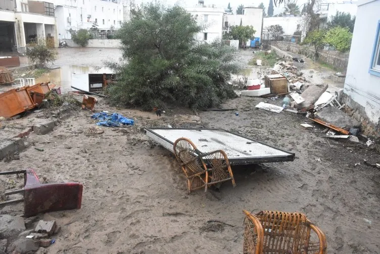 Bodrum'daki sel felaketinden kareler...