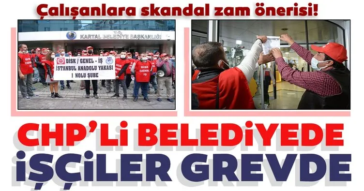 CHP’li Kartal Belediyesi’nde işçiler greve gitti