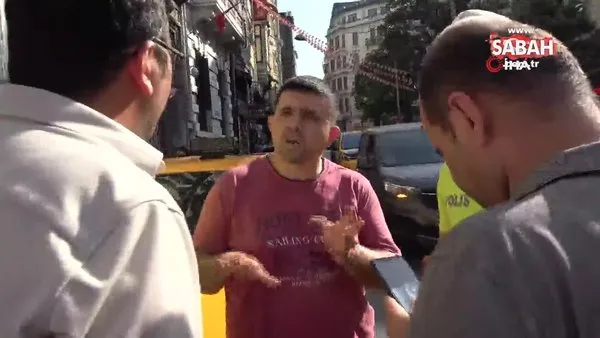 Taksimetreyi açmayan taksici turistten 3 bin 500 lira para istedi | Video