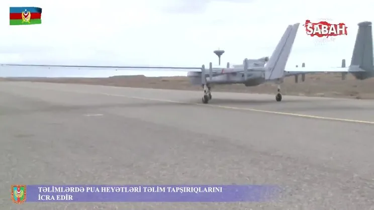 Azerbaycan ordusunun tatbikatında, Türk yapımı Bayraktar SİHA'lar da kullanıldı