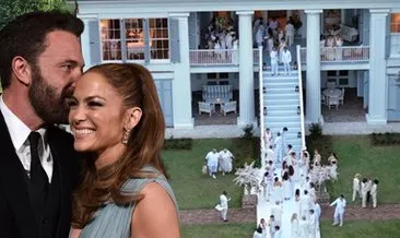 Jennifer Lopez ile Ben Affleck 20 yıl sonra evlendi! İşte milyon dolarlık malikanedeki rüya gibi düğünden ilk kareler...