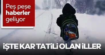 SON DAKİKA HABER: Yarın okullar tatil mi? 19 Ocak için Valiliklerden kar tatili açıklamaları peş peşe geliyor