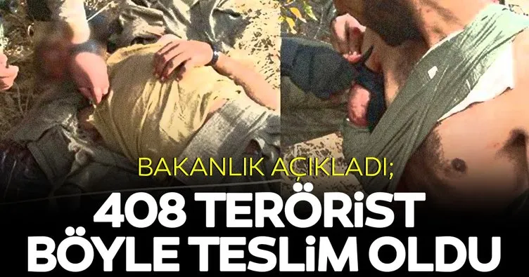 İçişleri Bakanlığı açıkladı: 2,5 yılda 408 terörist teslim oldu