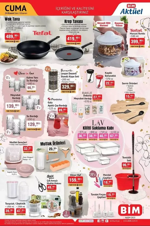 BİM AKTÜEL KATALOG 24 KASIM 2023 Cuma indirimleri ile bu hafta BİM