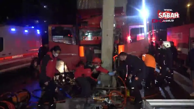 İstanbul Gaziosmanpaşa'daki zincirleme trafik kazası kamerada