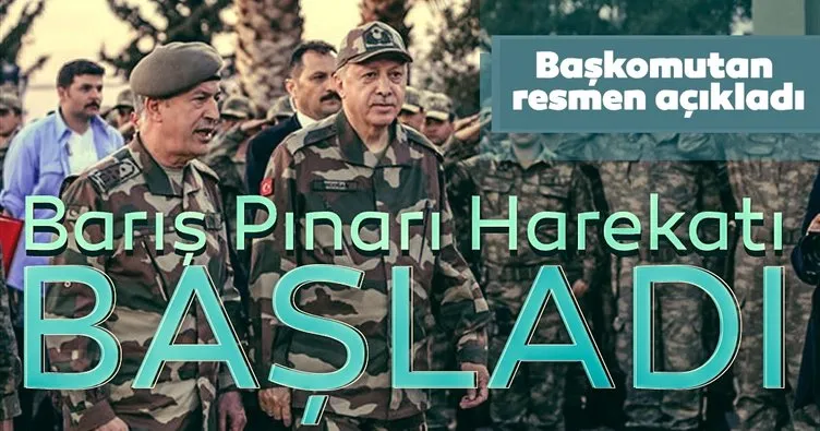 Son Dakika Haberi: Başkan Erdoğan duyurdu: Barış Pınarı Harekatı resmen başladı!