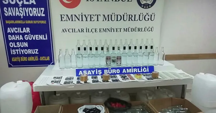 Mahalleli kokudan rahatsız olunca kaçak içki imalathanesi ortaya çıkarıldı!