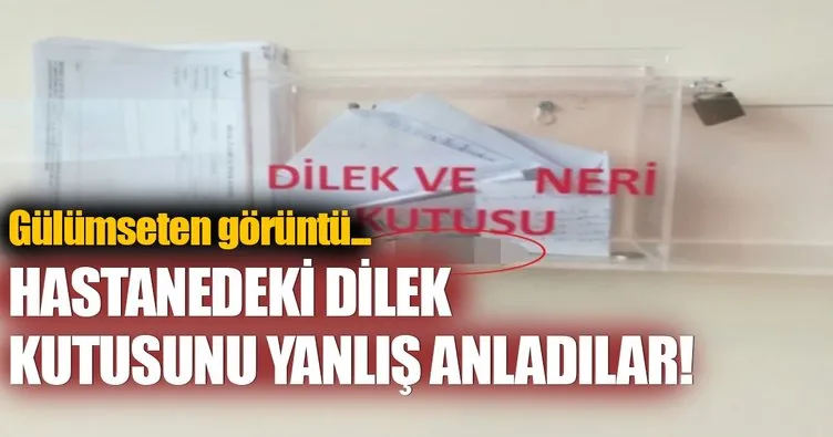 Hastanedeki dilek kutusunu yanlış anladılar