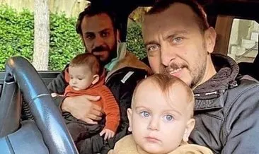 Oyuncular Erkan Kolçak Köstendil ile Ali Atay oğullarıyla poz verdi sosyal medya En çok hangisi babasına benziyor? sorusu ile yıkıldı!