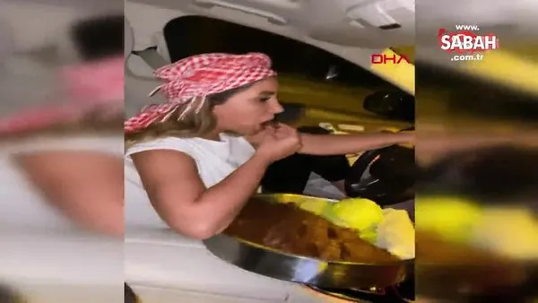 Kadın sürücünün çiğ köfteli, tespihli trafiği tehlikeye düşüren yolculuğu pes dedirtti | Video
