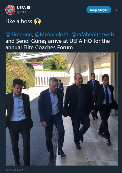 UEFA Şenol Güneş’i tanımadı!