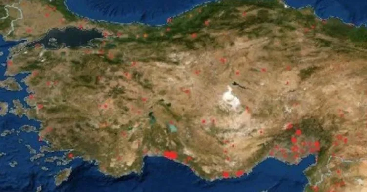 NASA böyle görüntüledi! Türkiye’deki orman yangınları uyduya yansıdı