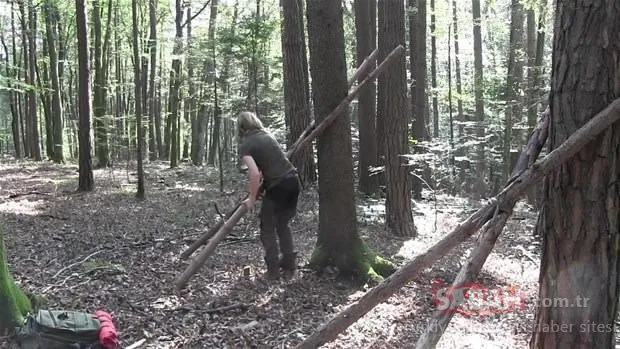 Genç kadın ormanda bir başına bakın ne yaptı!