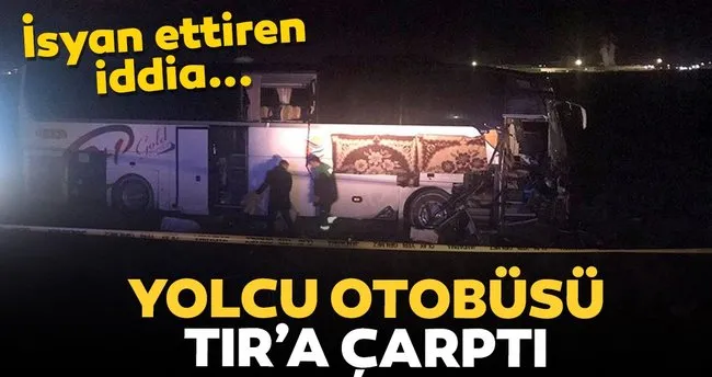 Son Dakika Haberi Yolcu Otobusu Tir A Arkadan Carpti Cok Sayida Yarali Var Son Dakika Haberler