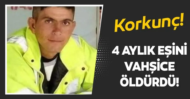 4 aylık eşini kazakla boğdu