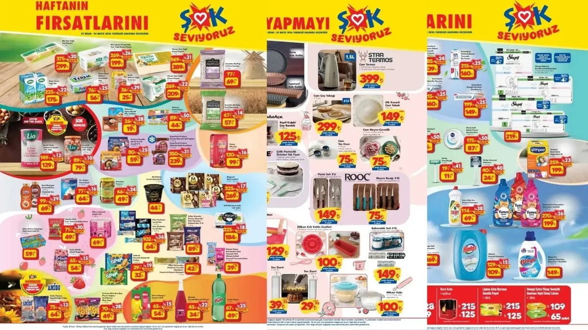 Şok aktüel 29 Nisan-5 Mayıs 2026 kataloğu yayında! Bu hafta Şok indirimlerinde neler var?
